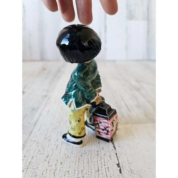 Gort little carp girl lantern Chinese green figurine vintage 1949 priolo statue - Picture 2 of 10